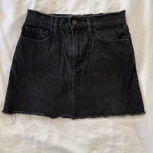 Frame Black Denim Mini Skirt